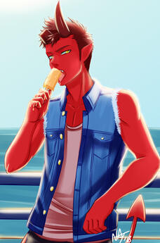 Damien from Monster Prom
